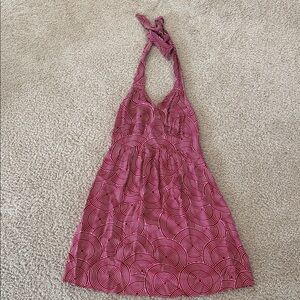 Pink and Black Halter Dress